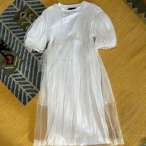 Simone Rocha Cotton & Tulle Beaded Dress